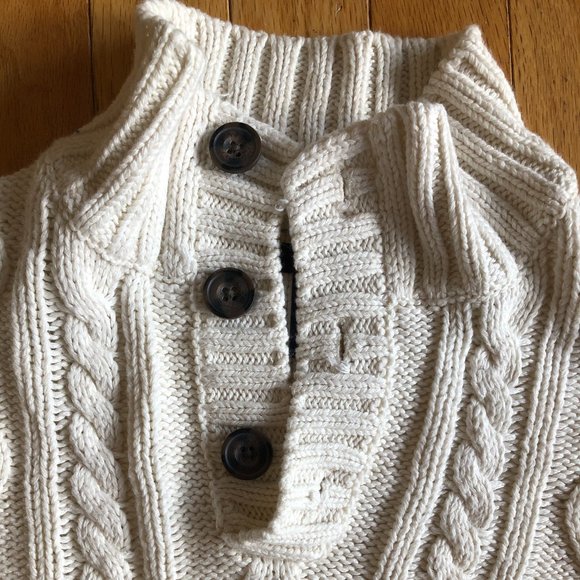 New Kid's GAP Off-White Cable Knit Sweater - Picture 4 of 8